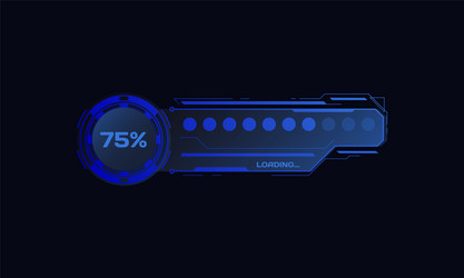 hud futuristic progress bar sci fi interface vector image