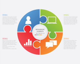 Puzzle Circle Infographic vector image