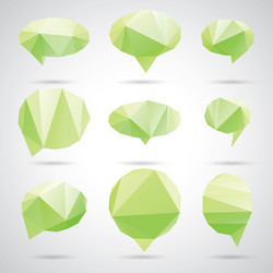 triangle speech clouds - triangular vector image