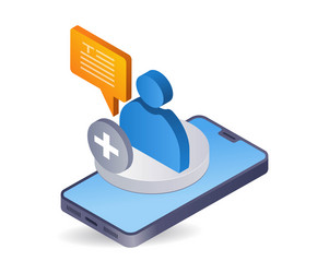 adding new followers on smartphone social media vector image