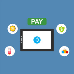 concept online and mobile payments for web page vector image