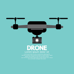Drone Side View - Modern Tech vector image
