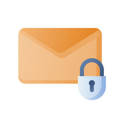 email lock protection envelop encryption single vector image