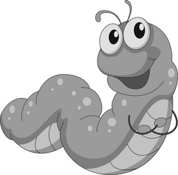 happy worm vector