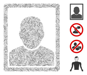 line user image icon mosaic vector image