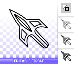 mouse cursor simple black line icon vector image