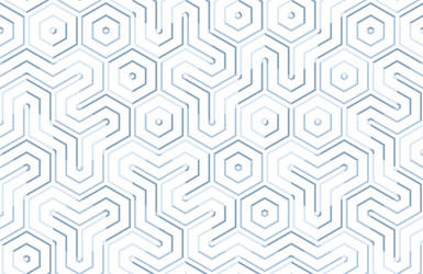 Seamless geometric pattern with hexagons and lines vector