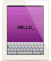 White Tablet with Keyboard vector image