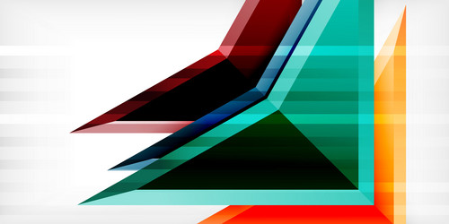 abstract background color triangles and arrows vector image