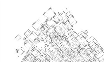 abstract boxes background vector image