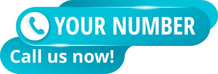 call us button - template for phone number place vector image