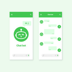 chat bot mobile application dialog box template vector image