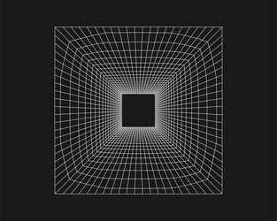 cyber grid retro punk perspective rectangular vector image
