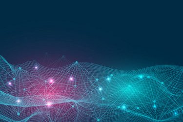 geometric abstract background with connected line vector image