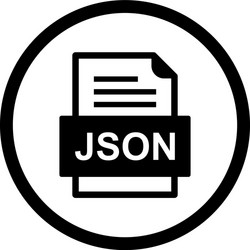json file document icon vector image