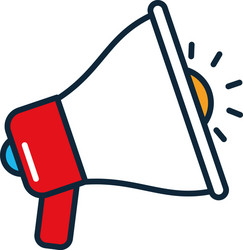 megaphone device icon line and fill style vector image