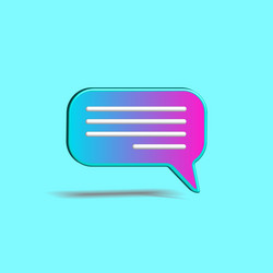 minimal gradient chat bubble isolated vector image
