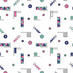 seamless pattern with color geometric shapes vector image