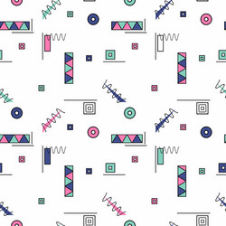 seamless pattern with color geometric shapes vector