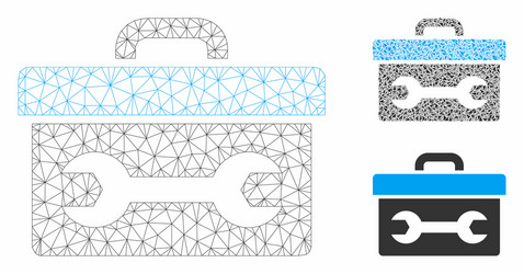toolbox mesh network model and triangle vector image