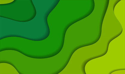 abstract background green color papercut design vector image