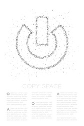 abstract geometric circle dot pixel pattern power vector image