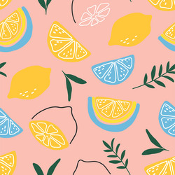 abstract lemon seamless pattern vector image