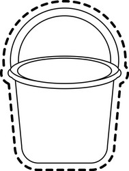 bucket with handle icon image vector image