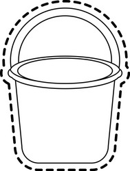 Bucket with handle icon image vector