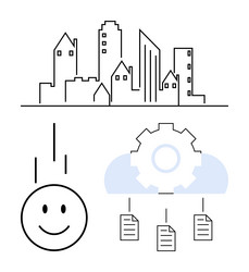 cloud-based integration for workflow automation vector image