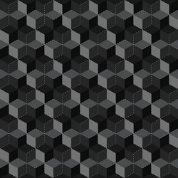 Cube seamless pattern vector