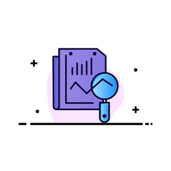 file static search computing business flat line vector image