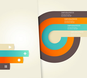 four colored stripes with place for your own text vector image
