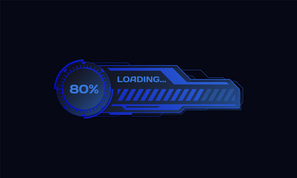 hud futuristic progress bar sci fi interface vector image