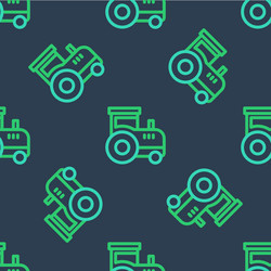 line tractor icon isolated seamless pattern vector image