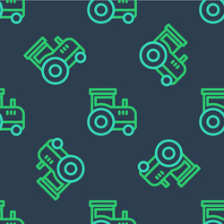 line tractor icon isolated seamless pattern vector