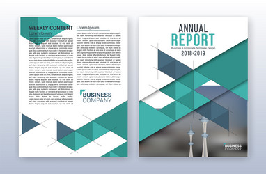 Modern business annual report template vector