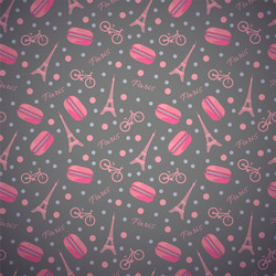 pattern with tasty macaroons eiffel tower paris vector