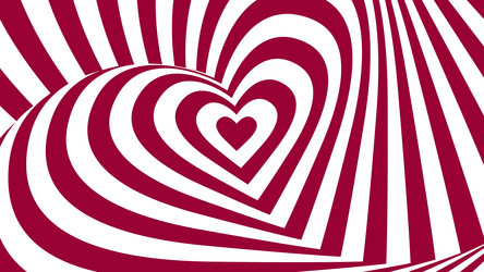Psychedelic Heart Tunnel Background vector image