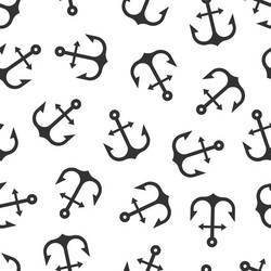 seamless pattern from anchor symbols endless vector image