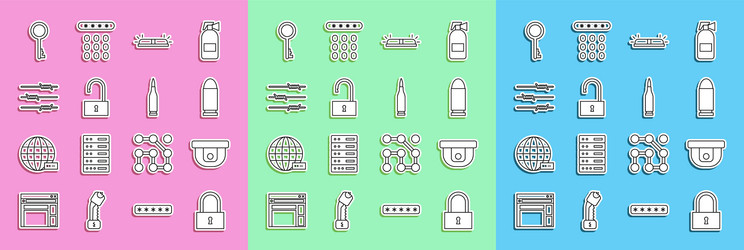 set line lock motion sensor bullet flasher vector image