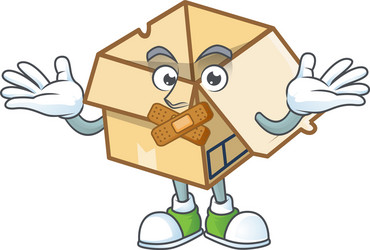 silent cardboard open isolated on white background vector image