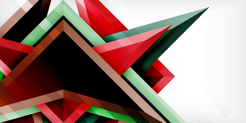 abstract background color triangles and arrows vector image