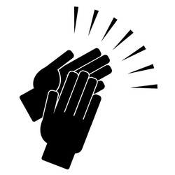 clapping hands on a white background vector