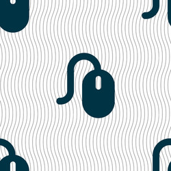 computer mouse icon sign seamless pattern vector image