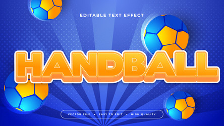 Dynamic Handball Text Effect vector image