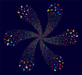 road pointer curl motion vector image