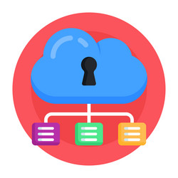 secure cloud network vector