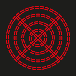 target circle symbol red abstract icon concentric vector image