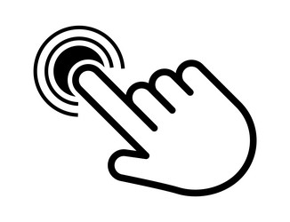 click cursor set computer pointer hand and arrow vector image